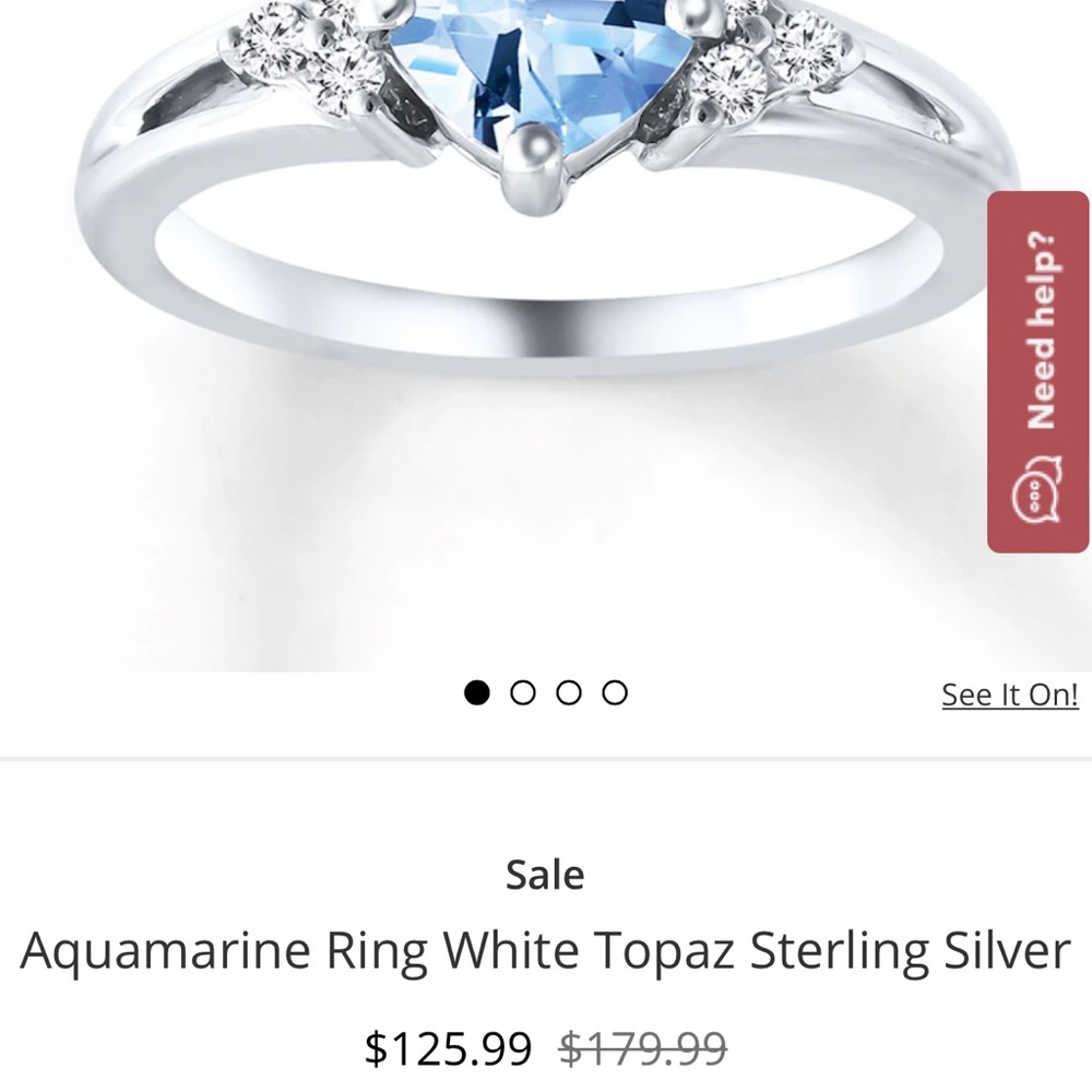 Selling aquamarine necklace and promise ring my ex got me